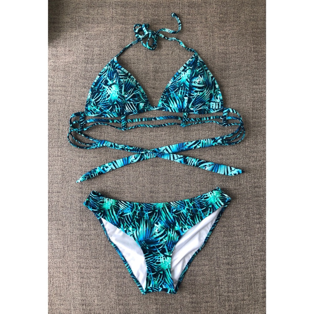 Victoria’s Secret PINK Fern Printed Bikini Bottoms